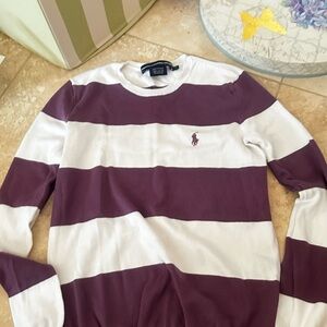 Ralph Lauren Sport Purple and White Top